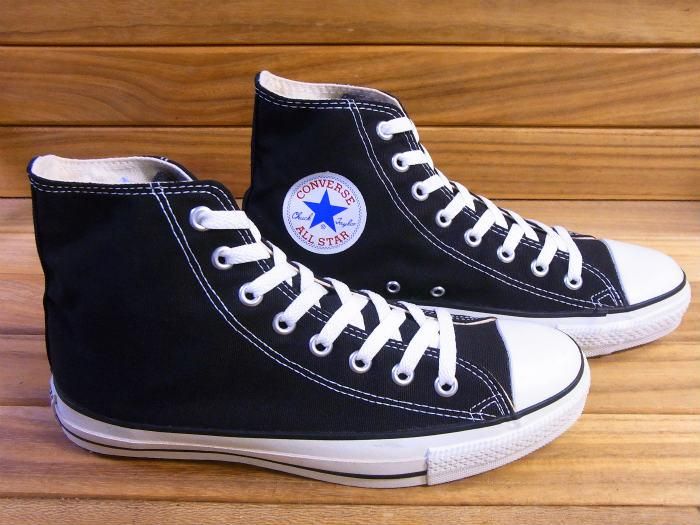 デッドストック90sコンバースUSA製オールスターHI黒ブラックUS10.5 CONVERSE.MADE IN USA,90s,ALL STAR,Hi-top,BLACK,US8,DEAD