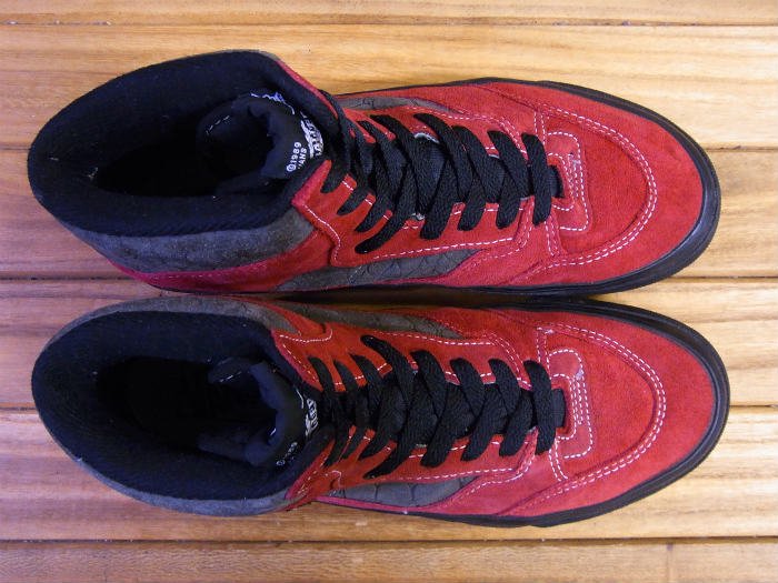 VANS.MADE IN USA,90s,CABALLERO,Hi-top,RED,BLACK,US8,USED,オールドスニーカーズ