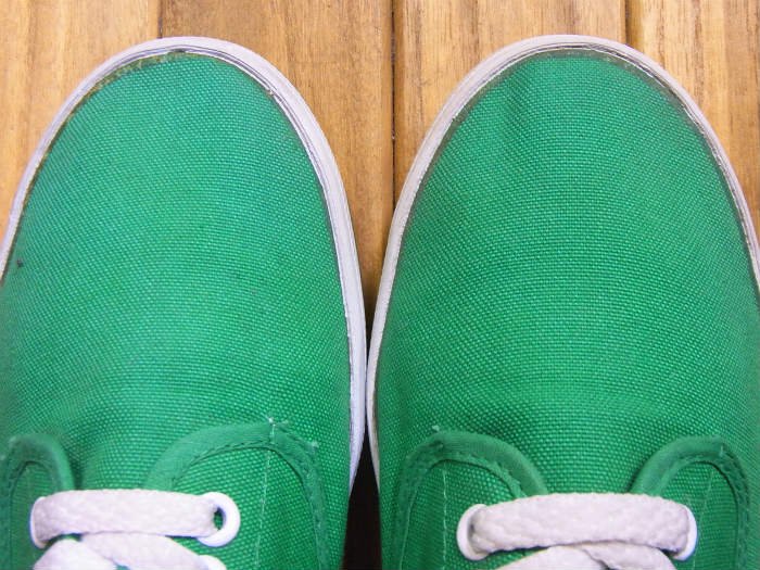 PATRICK ,90s ,MADE IN TAIWAN , deck Shoes ,vintage,GREEN,40,USED