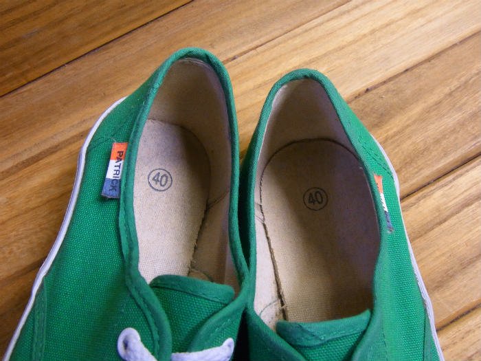 PATRICK ,90s ,MADE IN TAIWAN , deck Shoes ,vintage,GREEN,40,USED