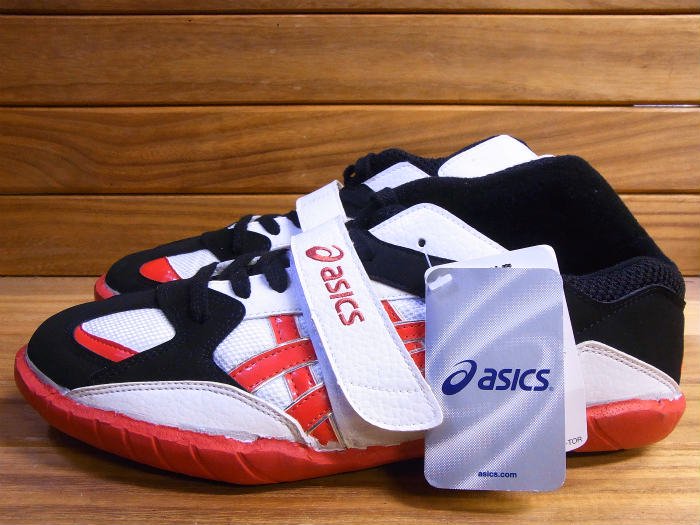 asics,90s00s,MADE IN INDONESIA,TOR109,BLACK RED WHITE,US9,DEAD STOCK!!
