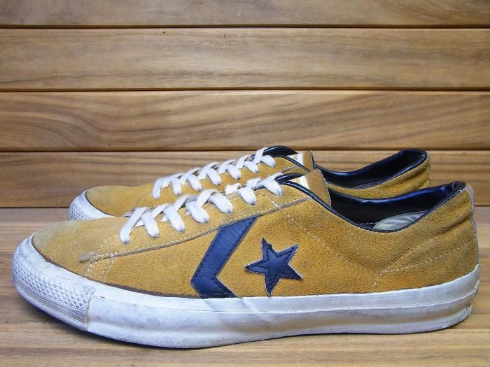 Converse,70s,MADE IN USA,PRO LEATHER,OX,GOLD,SUEDE,US11,USED