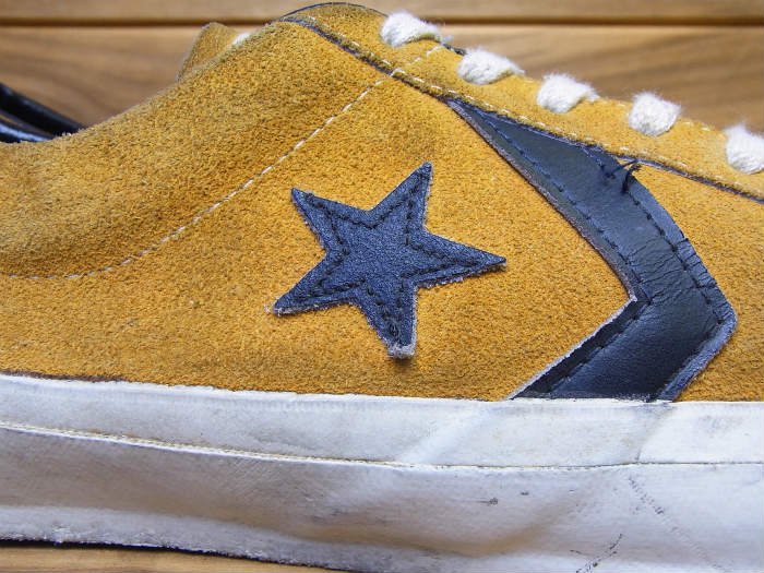 Converse,70s,MADE IN USA,PRO LEATHER,OX,GOLD,SUEDE,US11,USED