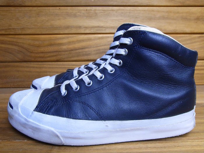 Converse,90s,MADE IN USA,jack purcell,Hi, GRAY NAVY, LEATHER,US7.5