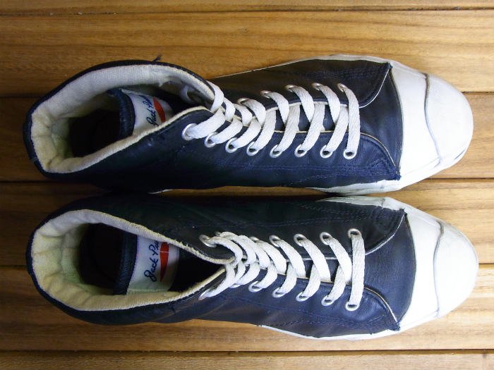 Converse,90s,MADE IN USA,jack purcell,Hi, GRAY NAVY, LEATHER,US7.5 