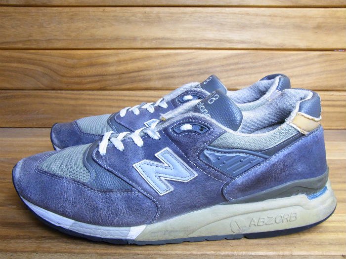 NEW BALANCE,90s00s,MADE IN USA,M998,, GRAY,LEATHER,US10,USED