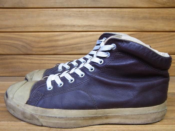 Converse,90s,MADE IN USA,Jack Purcell,Hi,LEATHER ,BROWN,US8