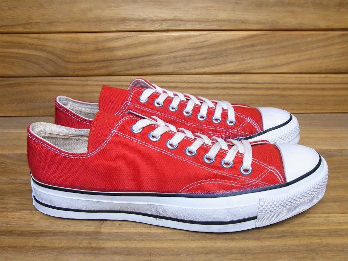 Converse,70s80s,MADE IN USA,ALL STAR,OX, CANVAS, RED,US8.5,DEAD STOCK!!