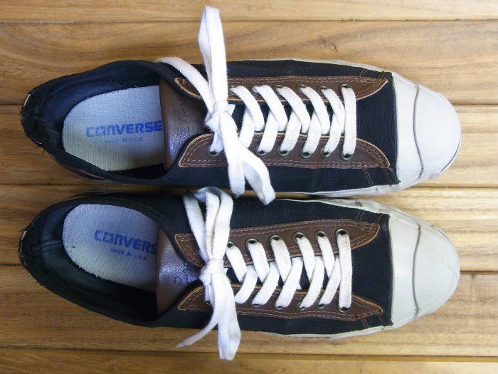 Converse,90s,MADE IN USA,Jack Purcell,,CANVAS,Black,BROWN,US9.5,USED