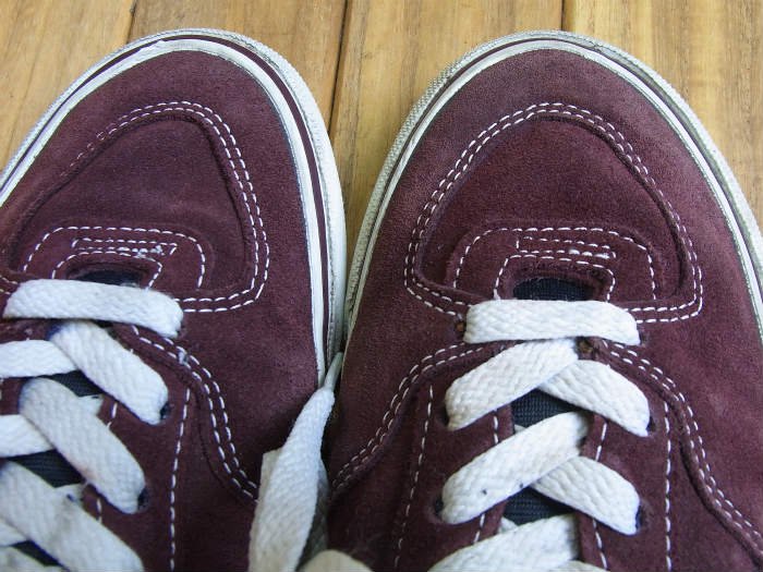 VANS,90s,MADE IN USA,HALF CAB,WINE,SUEDE LEATHER,US5,USED