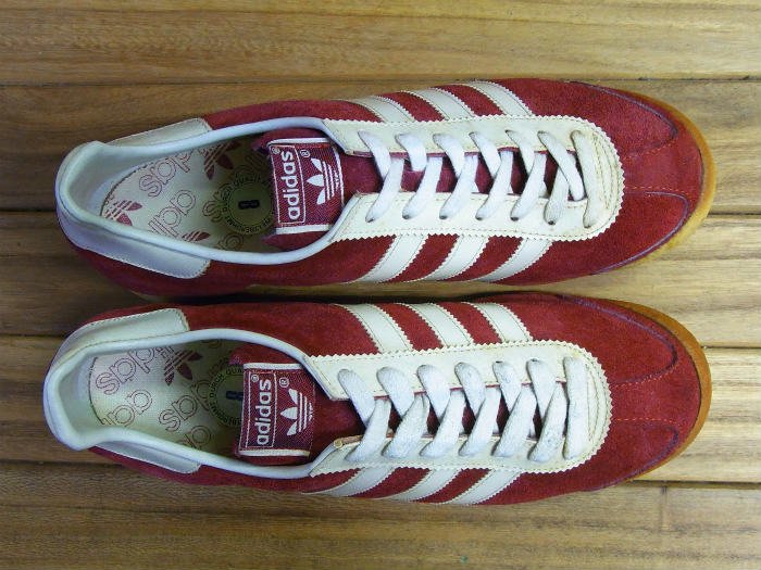 adidas,70s,MADE IN JAPAN, TORINO,SUEDE LEATHER,WHITE RED,UK8,USED