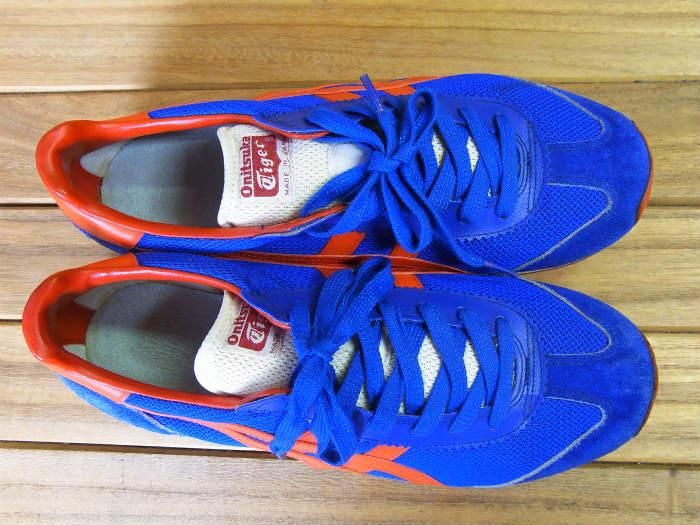 ONITSUKA TIGER,70s,MADE IN JAPAN,MARATHON,SUEDE MESH ,BLUE RED 