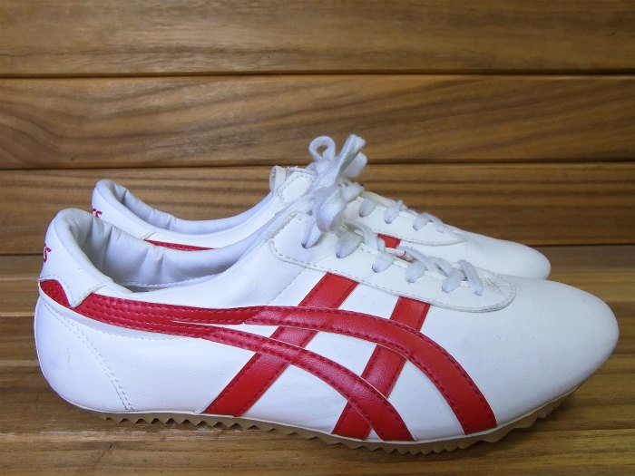 asics 90s MADE IN JAPAN TOW011 SHOES WHITE RED 23.5cm USED