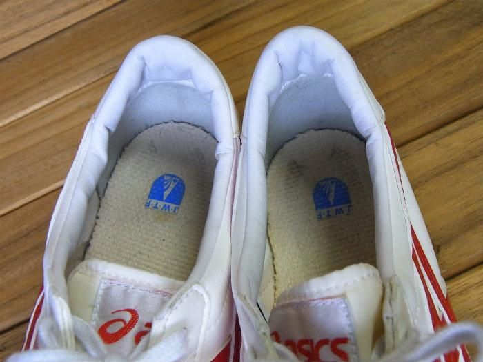 asics,90s,MADE IN JAPAN,TOW011,SHOES ,WHITE RED,23.5cm,USED