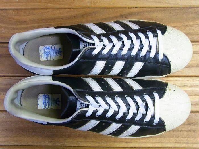 adidas.MADE IN FRANCE,80s,SUPER STAR,BLACK,vintage,UK9,USED 