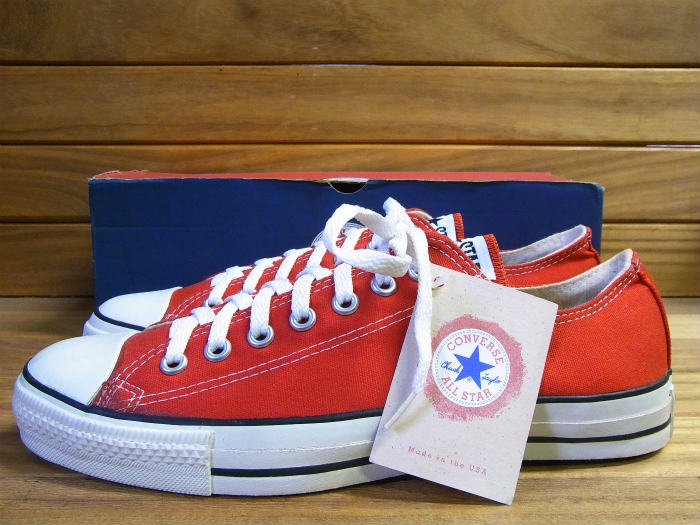 CONVERSE◇90s/ALL STAR/USA製/ローカットスニーカー/US9.5/IVO