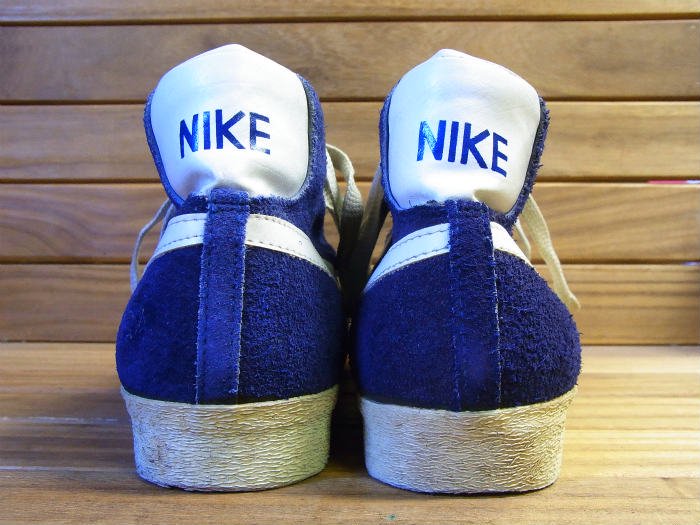 NIKE,70s,MADE IN TAIWAN,BLAZER SUEDE,BLUE/WHITE,vintage,US11,USED