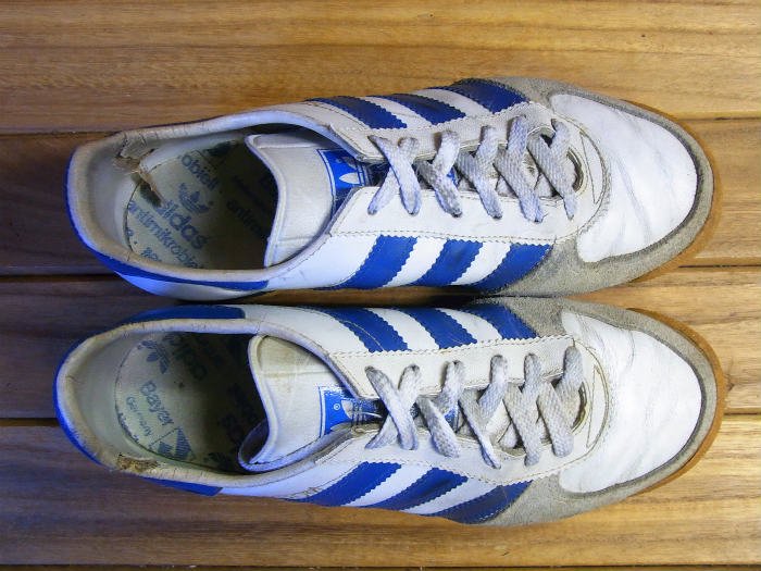 adidas,s,MADE IN USA,ROM,WHITE/BLUE,vintage,US4,USED