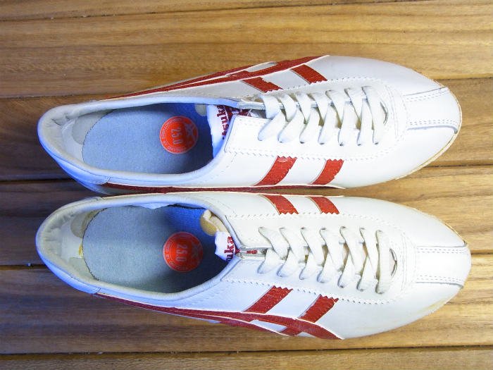 Onitsuka Tiger,70s,MADE IN JAPAN,BIKKAR,WHITE/RED,vintage,25cm,DEAD STOCK!!