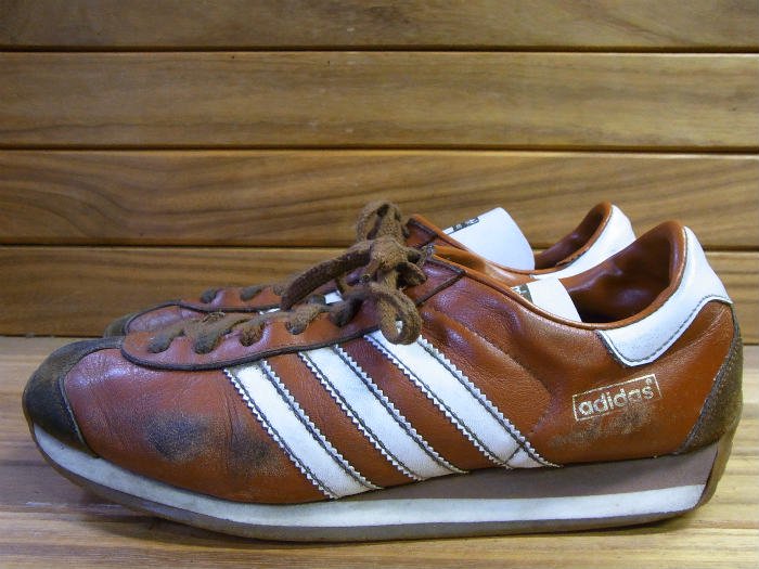 adidas,90s,MADE IN JAPAN,COUNTRY,BROWN,WHITE,UK7.5,USED