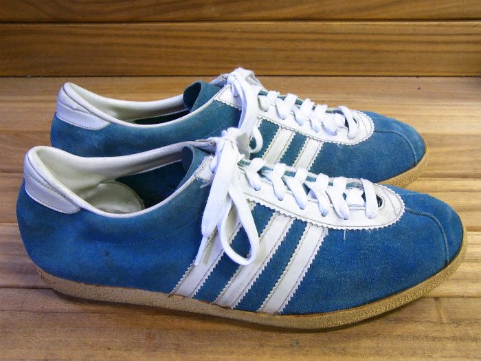 adidas,60s70s,MADE IN WEST GERMANY,ATHEN,BLUE,WHITE,UK9.5,USED