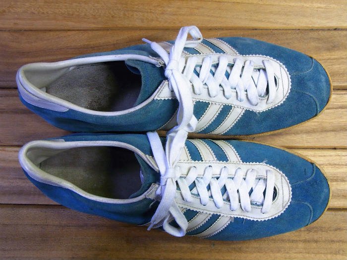 adidas,60s70s,MADE IN WEST GERMANY,ATHEN,BLUE,WHITE,UK9.5,USED