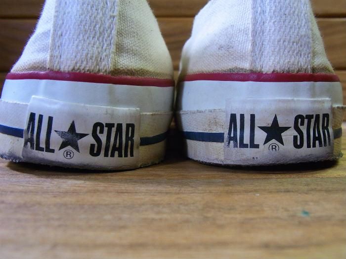 80s コンバース USA製 オールスター ホワイト サイズ9.5 Converse,80s,MADE IN USA,ALL STAR,Low,WHITE CVS,オリジナル