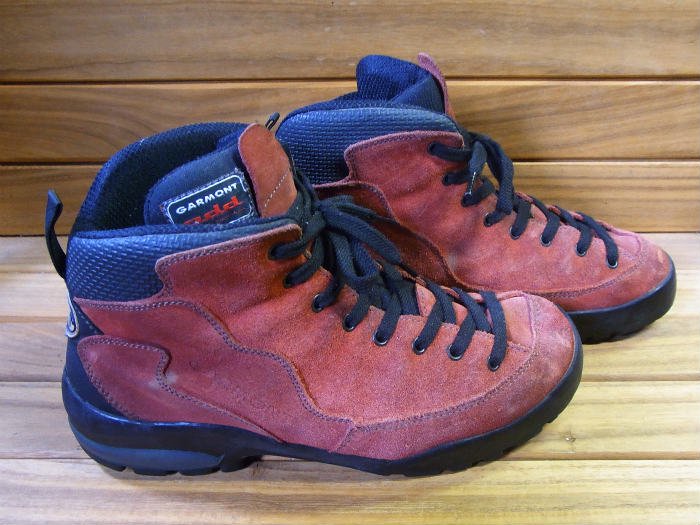 GARMONT,90s,MADE IN ITALY, trekking  SHOES,SUEDE,レッド,ブラック,US8.5,USED,ビンテージスニーカーの販売 買取 【オールドスニーカーズ】