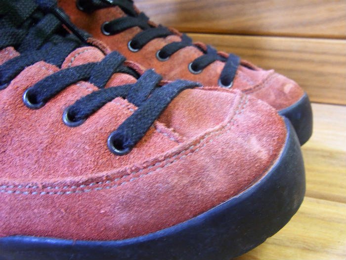 GARMONT,90s,MADE IN ITALY, trekking  SHOES,SUEDE,レッド,ブラック,US8.5,USED,ビンテージスニーカーの販売 買取 【オールドスニーカーズ】