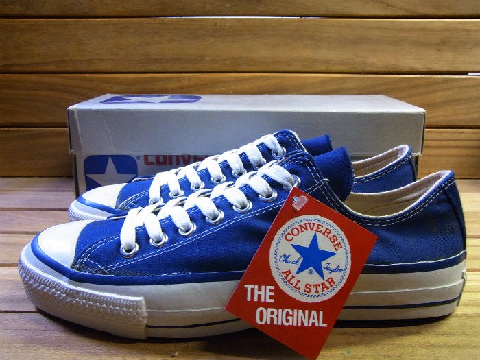 Converse,80s,MADE IN USA,ALL STAR,NAVY,OX,US8.5,DEAD STOCK!!