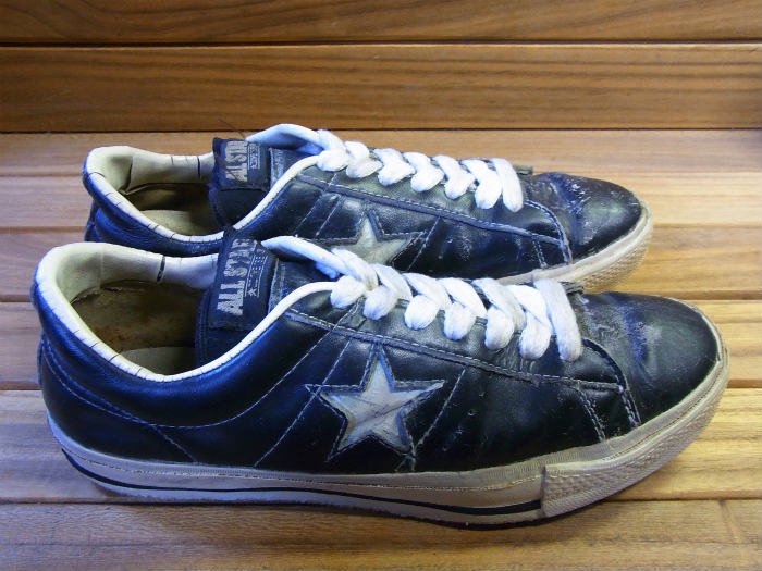 Converse,70s,MADE IN USA,ONE STAR,OX,BLACK,LEATHER,US8.5,USED