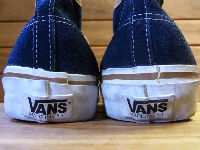 VANS,80s,MADE IN USA,CHUKKA BOOTS,NAVY,SUEDE,US9,DEAD STOCK!!