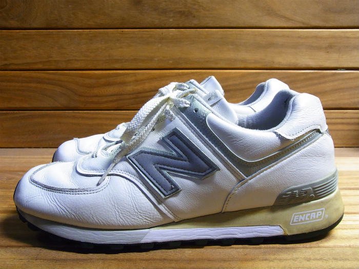 NEW BALANCE,MADE IN USA, M576WTJ,WHITE,LEATHER ,US9.5,USED