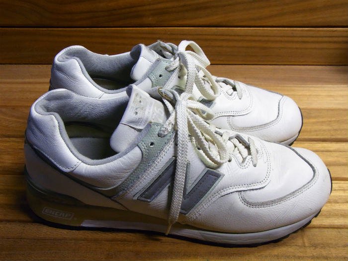 NEW BALANCE,MADE IN USA, M576WTJ,WHITE,LEATHER ,US9.5,USED
