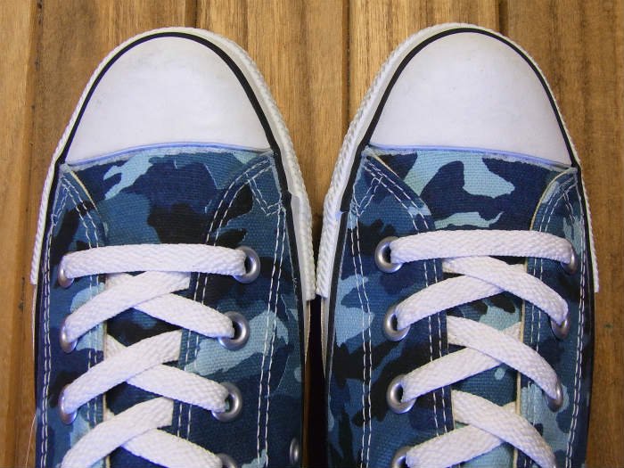 Converse,90s,MADE IN USA,ALL STAR,BLUE CAMOUFLAGE,OX,CANVAS ,US8,DEAD  STOCK!!