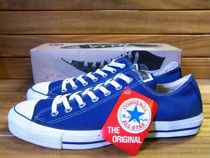 Converse,80s90s,MADE IN USA,ALL STAR,NAVY,OX,CANVAS,US11,DEAD STOCK!!