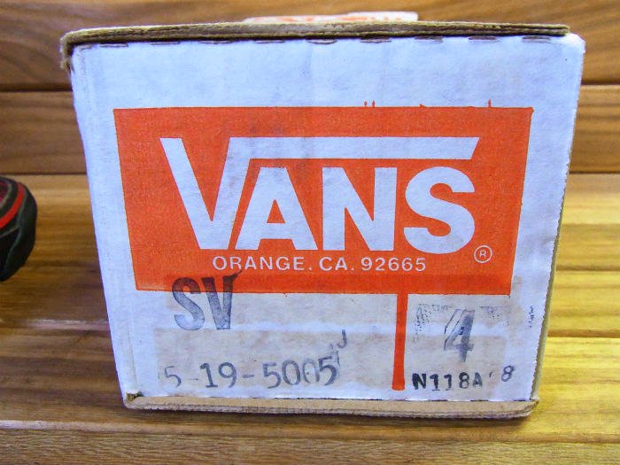 VANS,80s,MADE IN USA,SLIP ON,HEMP,CANVAS,RED,US4,DEAD STOCK!!