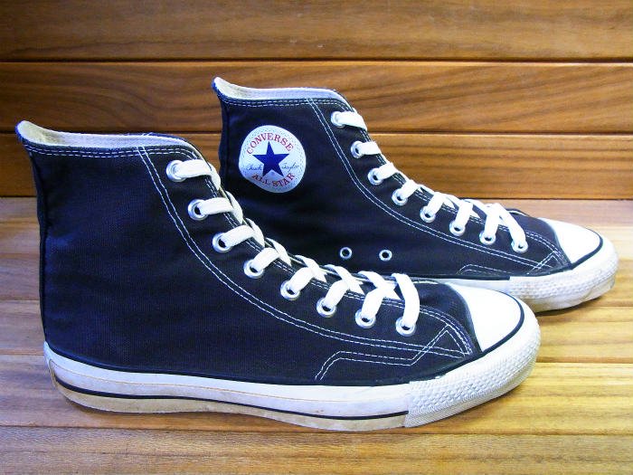 Converse,80s,MADE IN USA,ALL STAR,BLACK,Hi,CANVAS,US9,USED