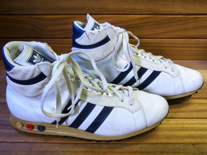 adidas,80s,MADE IN YUGOSLAVIA,JOGGING HIGH 2,WHITE NAVY,LEATHER 