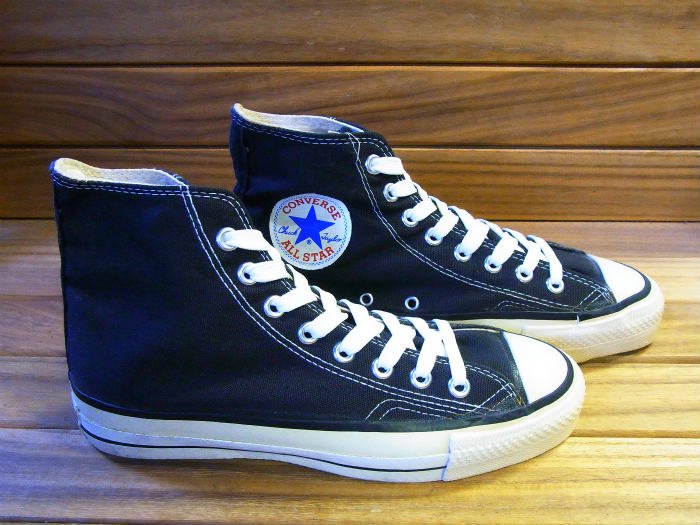 Converse,80s,MADE IN USA,ALL STAR,BLACK,Hi-top,CANVAS ,US7.5,DEAD STOCK!!