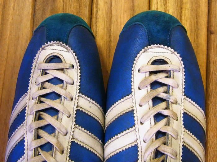 adidas,70s,MADE IN WEST GERMANY,TOKIO,BLUE,WHITE,LEATHER,UK10.5,USED