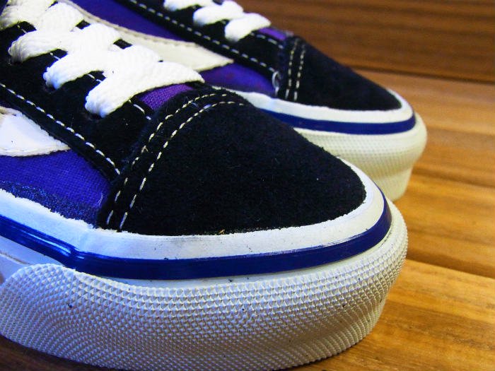VANS,90s,MADE IN USA,OLD SKOOL,PURPLE,BLACK,CANVAS,USY11.5,DEAD STOCK!!