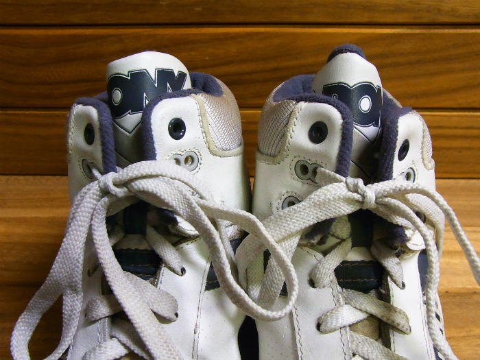 PONY,90s,MADE IN CHINA,BASKETBALL SHOES,WHITE  GRAY,LEATHER,vintage,US8.5,USED