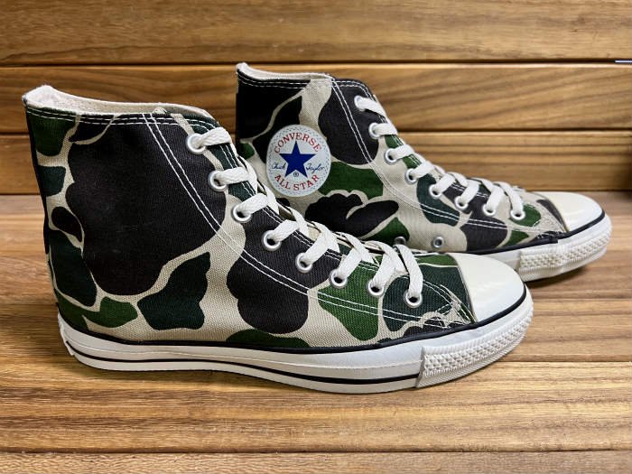 Converse,90s,MADE IN USA,ALL STAR,83camo,Hi,CANVAS,US8.5,DEAD STOCK!!