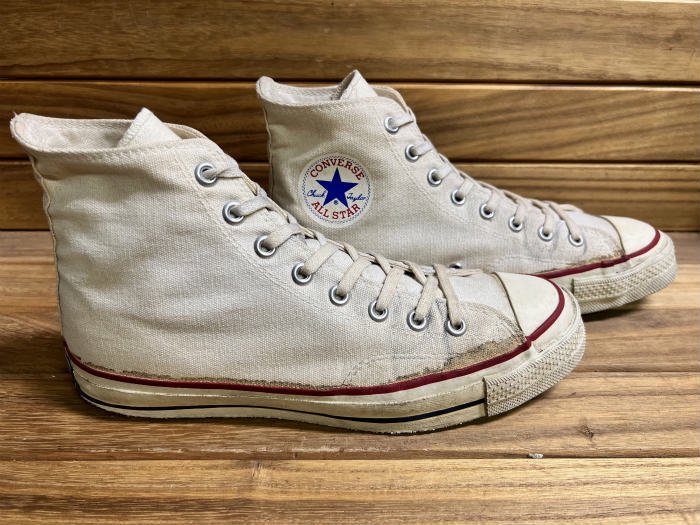 Converse,60s,MADE IN USA,ALL STAR,Chuck Taylor,Hi,CANVAS,WHITE,US9 ...
