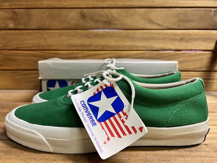 Converse,80s,MADE IN USA,SKIDGRIP,Hi,GREEN,CANVAS,US11.5,DEAD STOCK!!