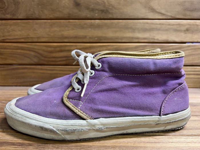 VANS,90s,MADE IN USA,CHUKKA BOOT,PURPLE,CANVAS,US9,USED