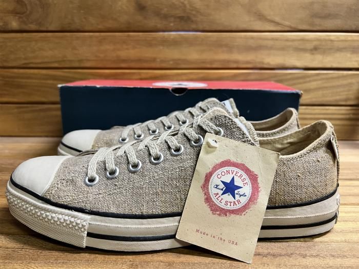 Converse,90s,MADE IN USA,ALL STAR,OX,HEMP,CANVAS,US8.5,DEAD STOCK!!