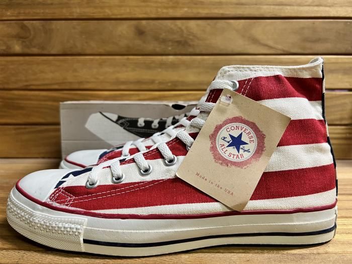 Converse,90s,MADE IN USA,ALL STAR,Hi,STAR & BARS,US8.5,DEAD STOCK!!