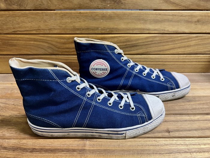 Converse,70s,MADE IN USA,STRAIGHT SHOOTER,Hi,NAVY,US10,USED
